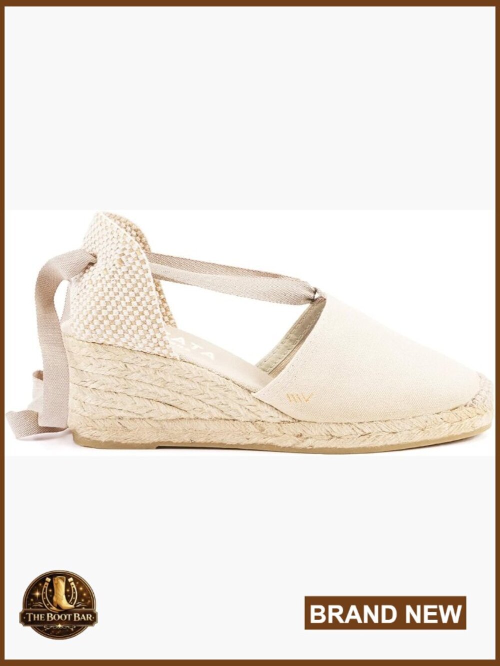 Espadrille Canvas Wedges with Ankle Laces Handmade in Spain